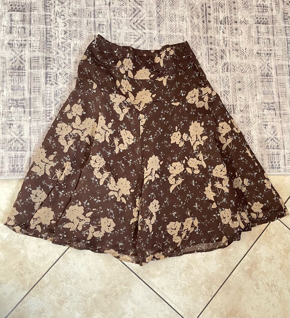 Vintage HILLARD & HANSON Floral Print  Skirt Size  4